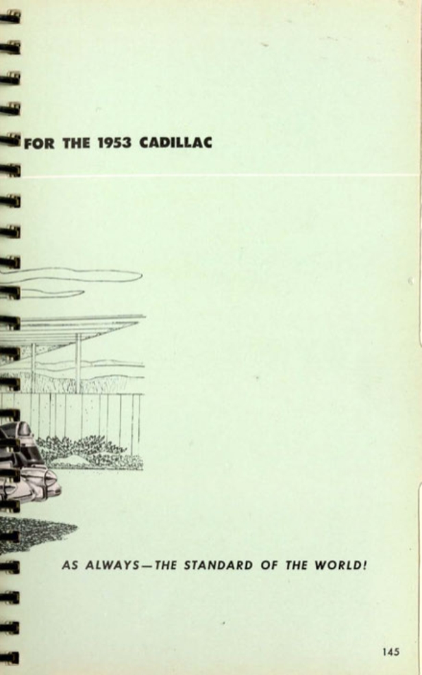 1953 Cadillac Salesmans Data Book Page 147
